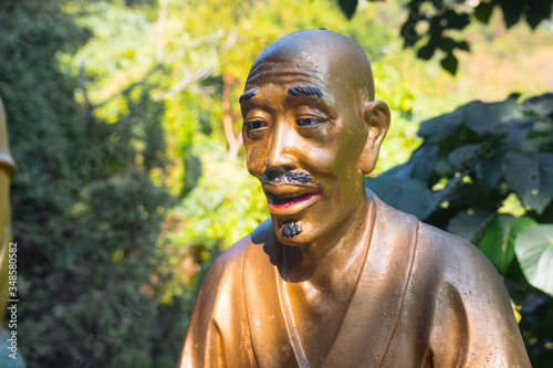 Canvas Print Beautiful buddha statue unique close shot