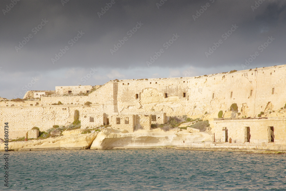 seascape of the Fort Ricasoli