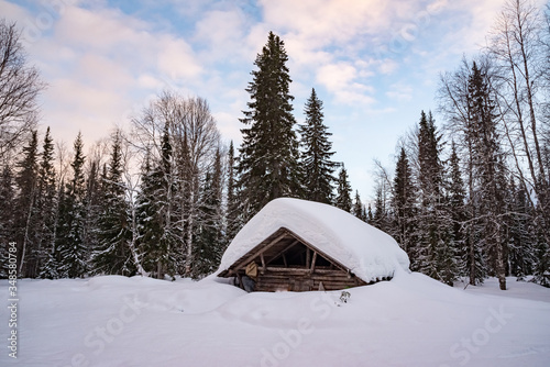Winter ski trip in the mountains of the circumpolar Urals © littleboy72