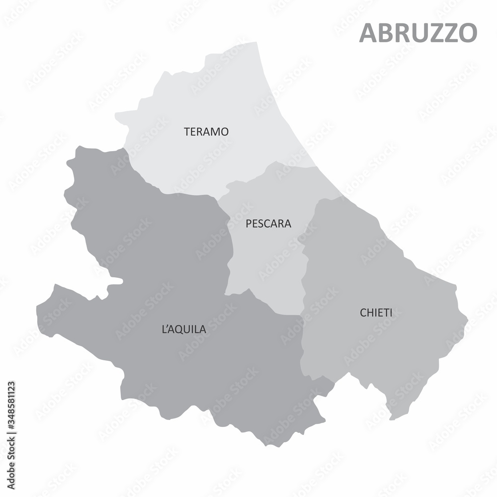 Abruzzo region map