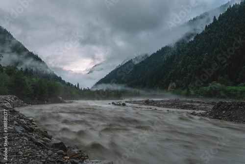 Flooded Mountain Muddy River Valley