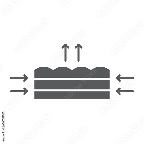 Breathable mattress vector icon symbol isolated on white background