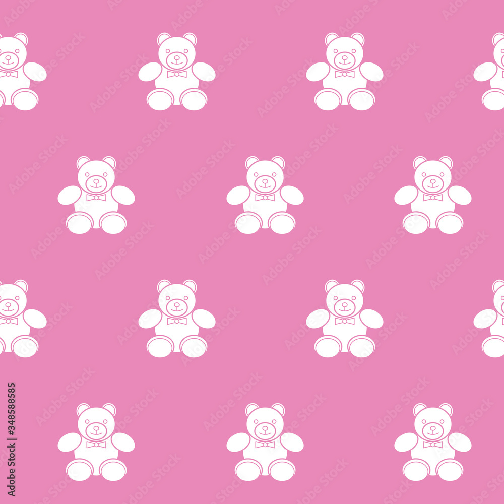 Wrapping paper - Seamless pattern of teddy bear animal toys for vector graphic design Wrapping paper - Seamless pattern of teddy bear animal toys for vector graphic design