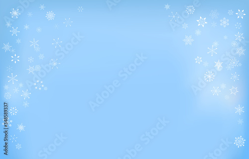 背景素材：雪の結晶が降っているイラスト