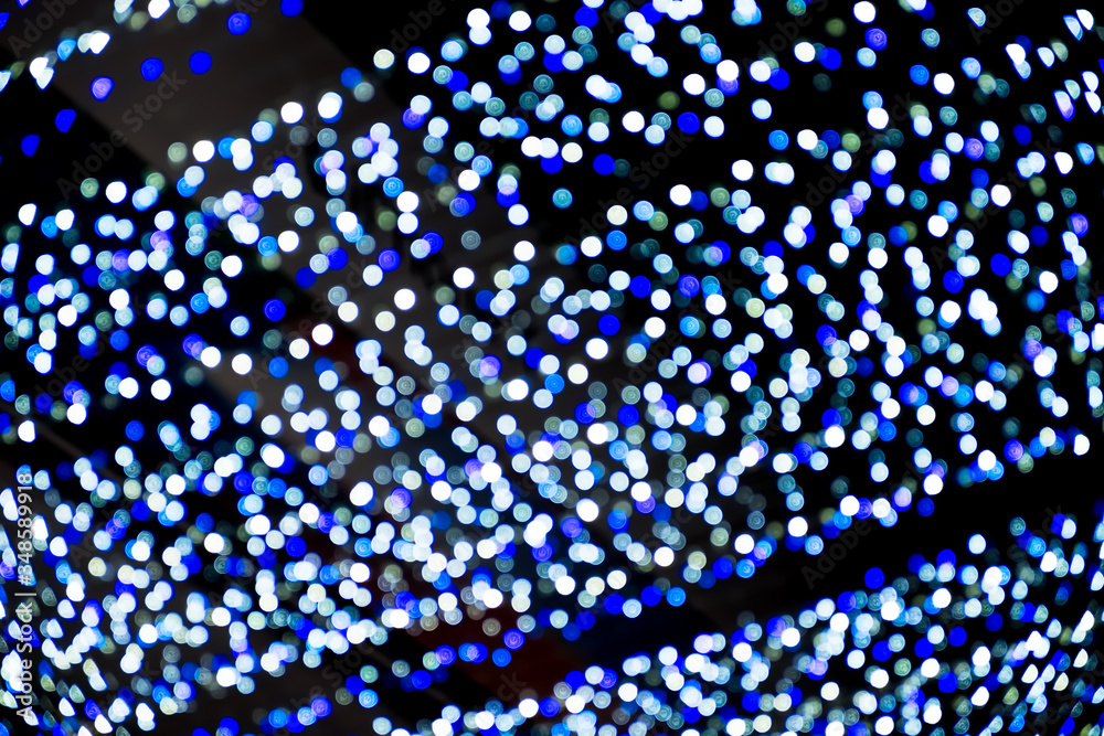 Rainbow Lighting illumination and decoration items bokeh for Christmas and New Year Celebration; Blurry Abstract concept