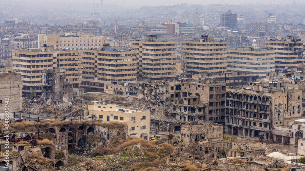 Civil War Damage in Aleppo, Syria
