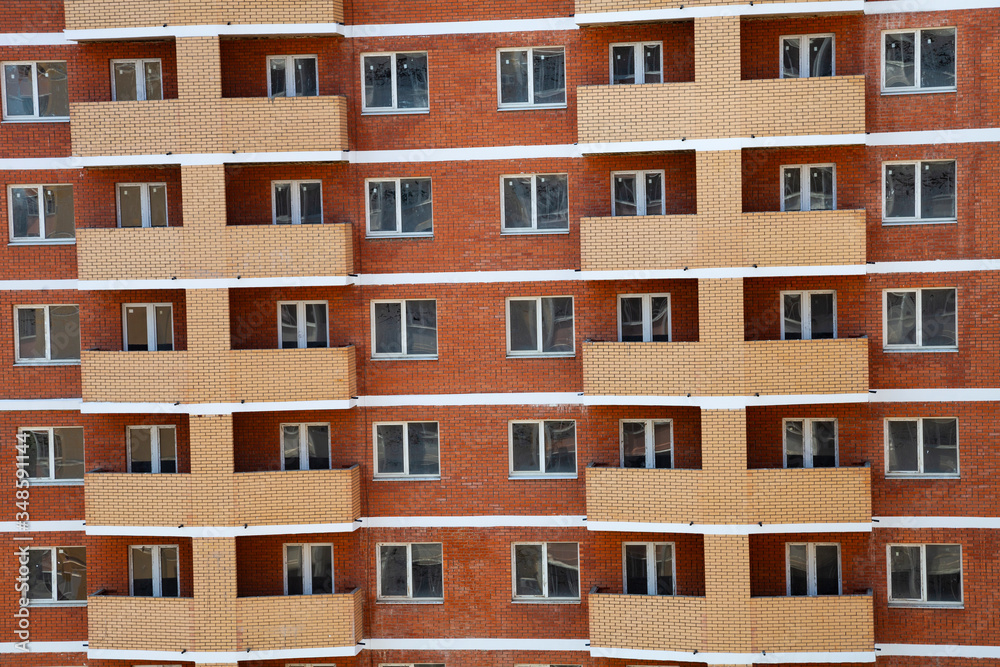 Unfinished high-rise apartment building.