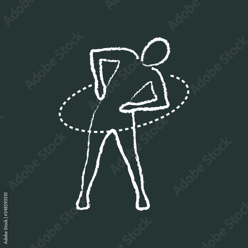 circular rotation of the pelvis, chalk icon
