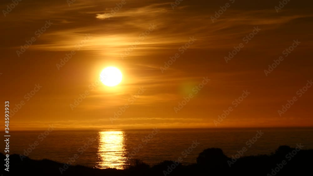 Seascape. Sunrise over sea water, early morning. Nature landscape Seascape. Sunrise over sea water, early morning. Nature landscape