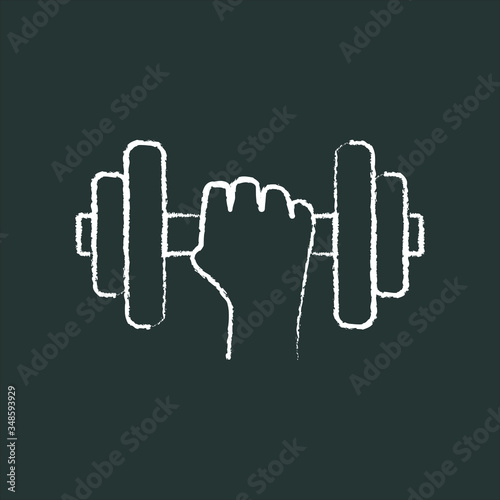 biceps training, sport chalk icon