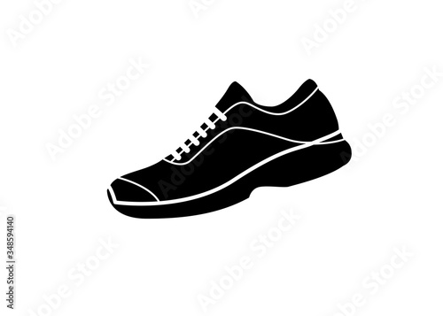 Sport shoe icon. Fast, speed,Sneakers, trainers silhouette icon. running shoes, jogging shoes.