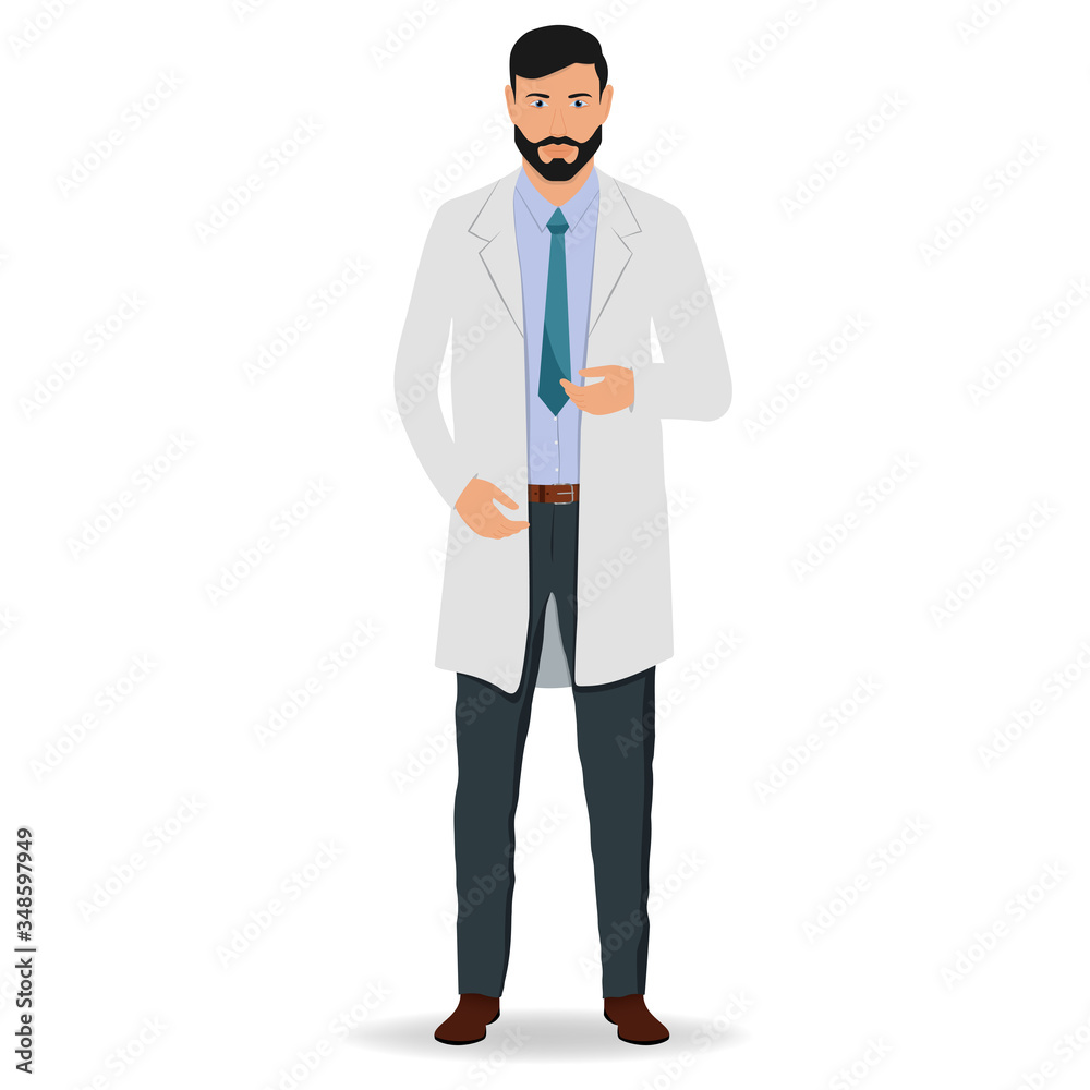 Medical Doctor isolated on white background. Vector Illustration EPS 10