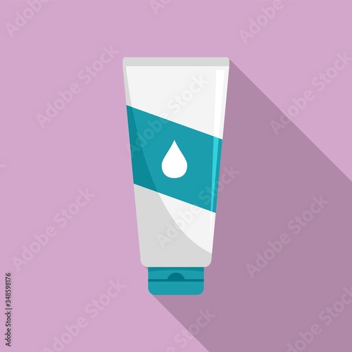 Hand cream tube icon. Flat illustration of hand cream tube vector icon for web design