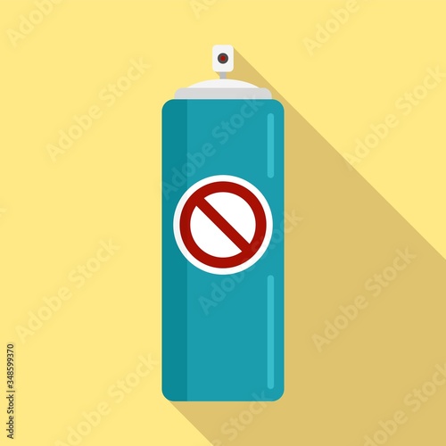 Protect zika spray icon. Flat illustration of protect zika spray vector icon for web design