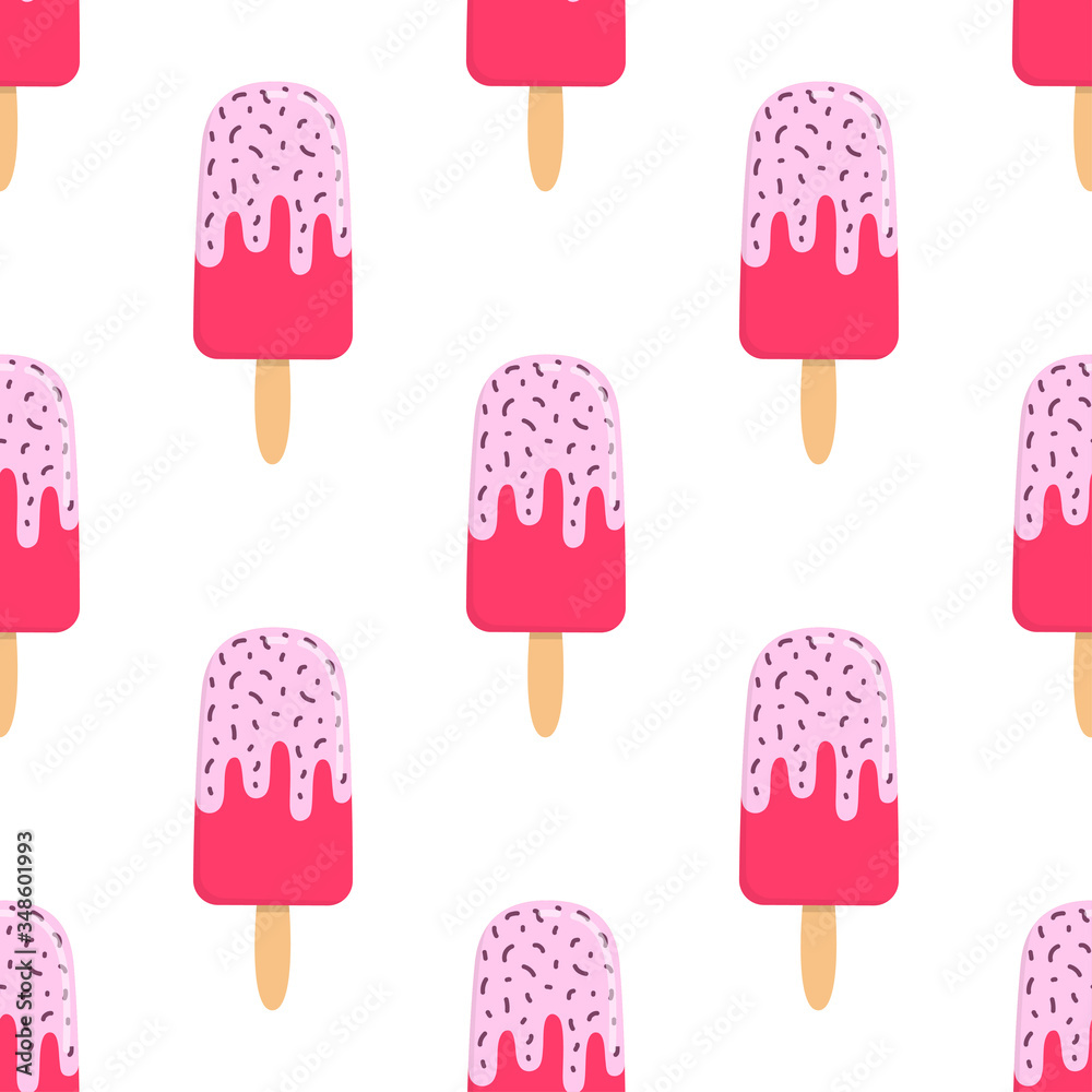 seamless pattern of cute cartoon ice cream seamless pattern of cute cartoon ice cream