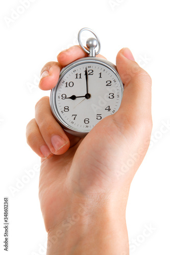 Pocket clock holding in Hand
