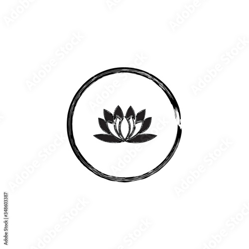 simple abstract logo design of lotus for your sign. 