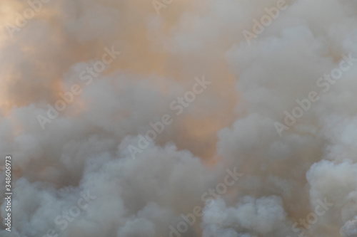 smoke pattern background of fire burn in grass fields