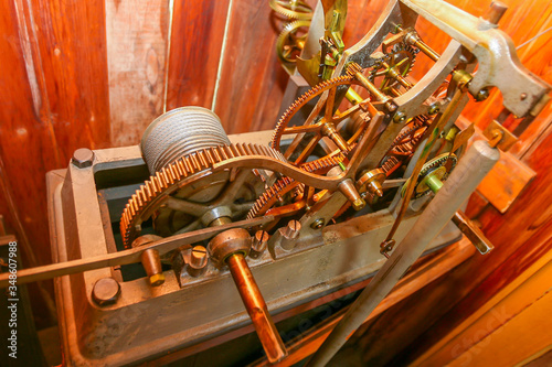 Gear mechanism of the clock tower clock