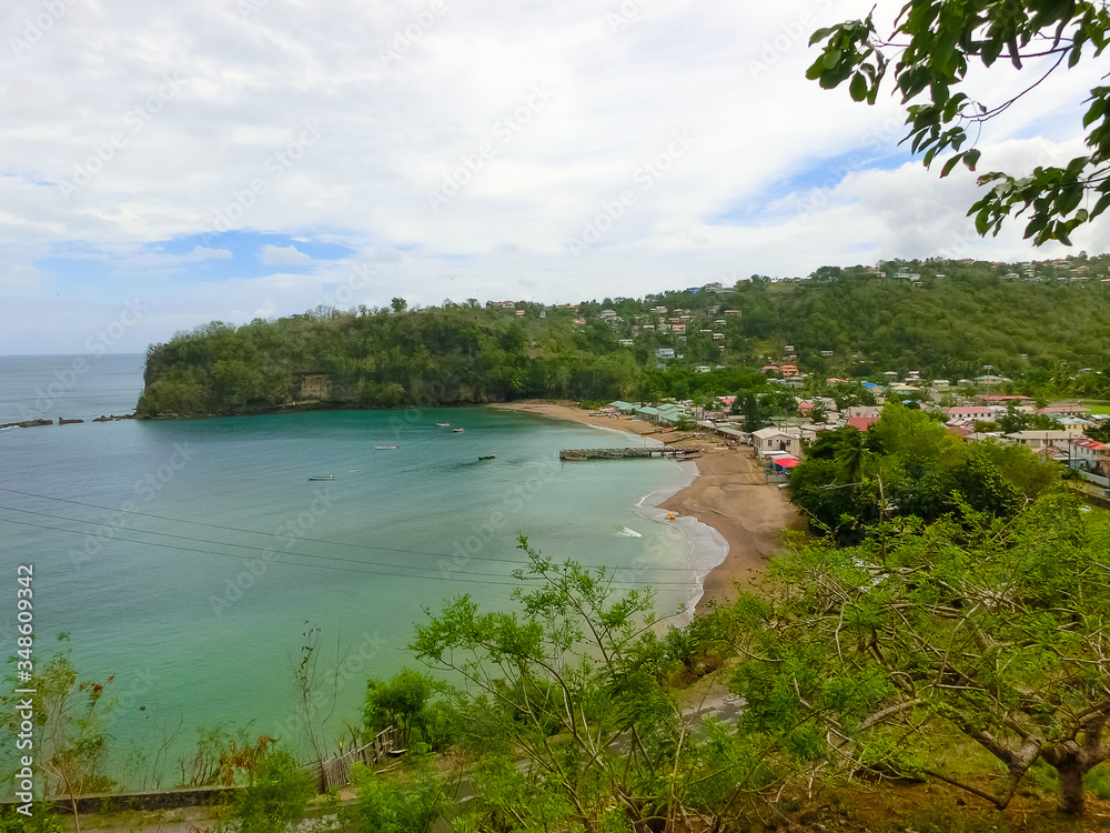 Beautiful Saint Lucia, Caribbean Islands - beach and sea Beautiful Saint Lucia, Caribbean Islands - beach and sea