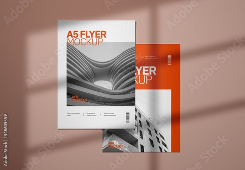 Realistic A5 Flyer Mockup