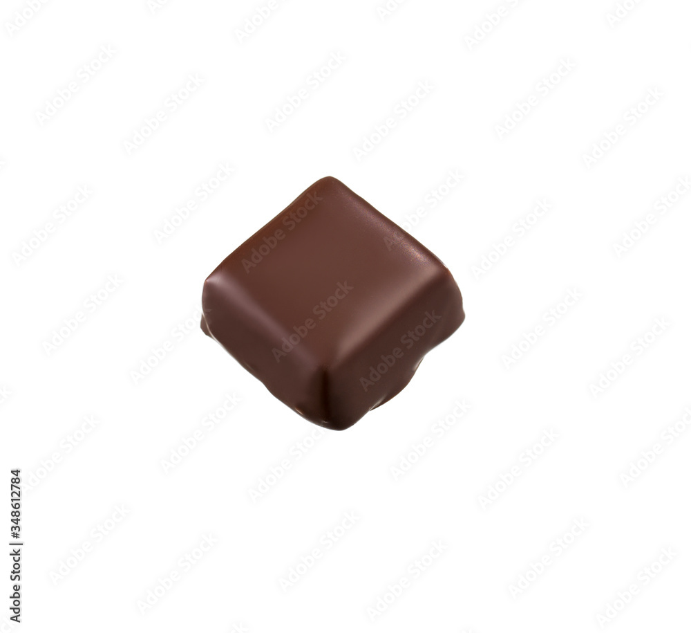 portion of chocolate with milk on white background portion of chocolate with milk on white background