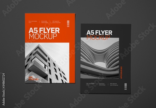 Realistic A5 Flyer Mockup