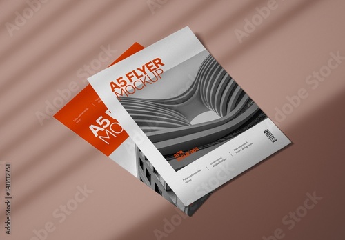 Realistic A5 Flyer Mockup