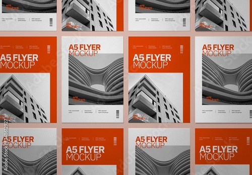 Realistic A5 Flyer Mockup