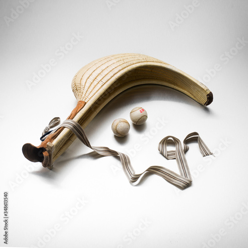 Set of equipment for ball game tip basket