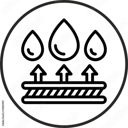 Water Proof Materials Multi Layer Icon Symbol