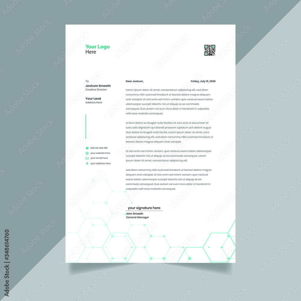Business Corporate Letterhead Design Template, Abstract vector Illustration. Business Corporate Letterhead Design Template, Abstract vector Illustration.