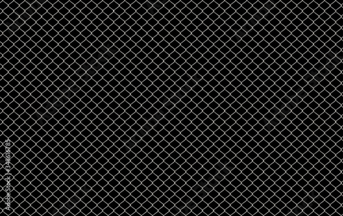Wallpaper Mural metal chainlink fence on black isolated Torontodigital.ca
