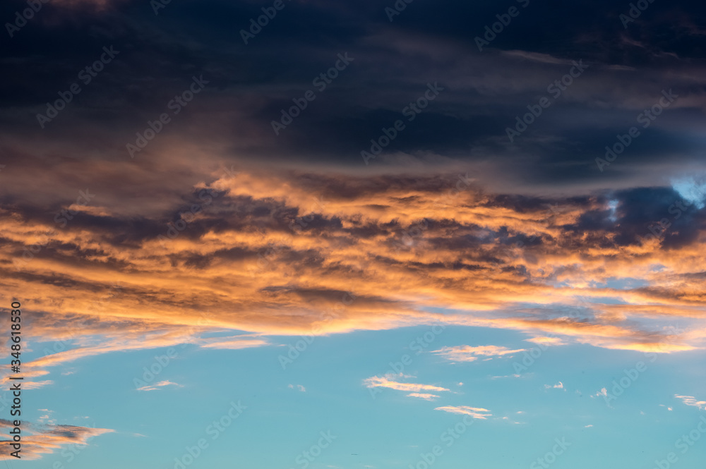 clouds in the sky at sunset