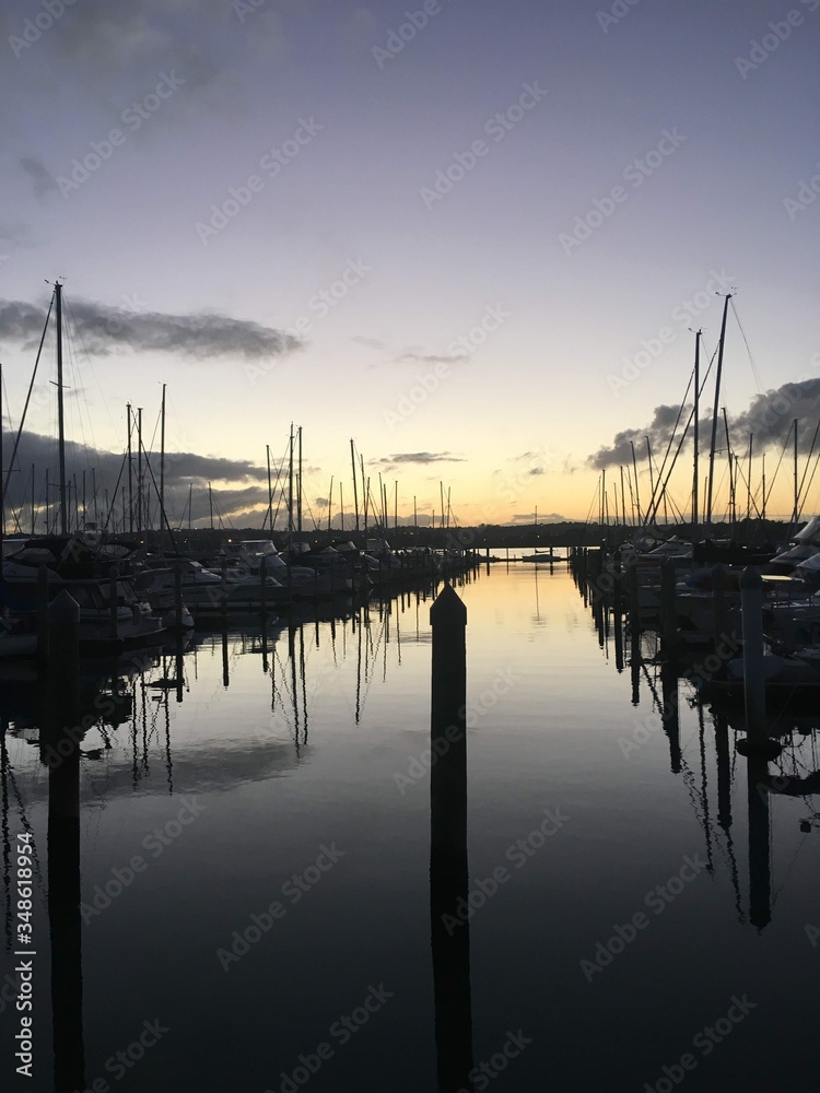 sunset in the harbor sunset in the harbor