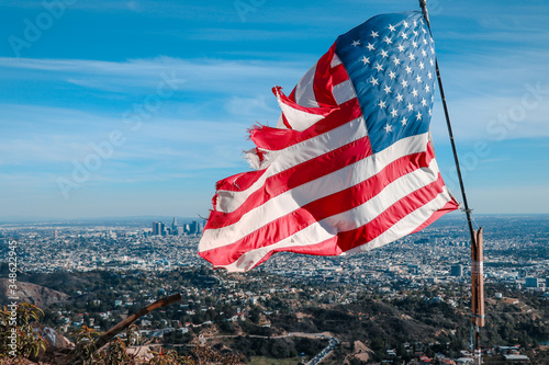 American flag in LA