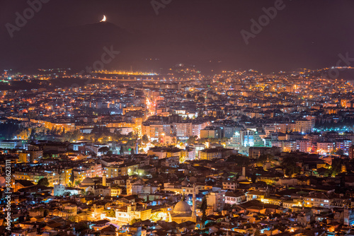 Night view of the city from Antioch Castle