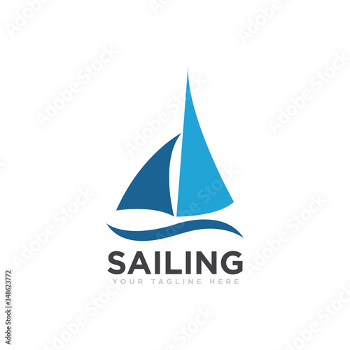 Sailing Boat Logo Icon Design Vector