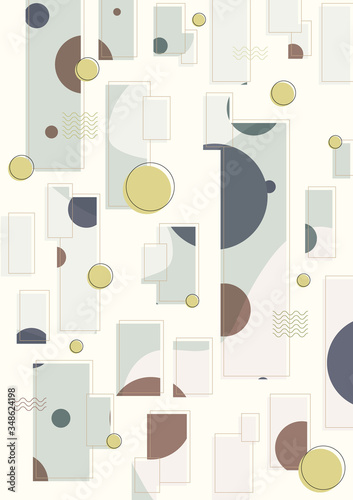 Background vector of geometry with soft color theme. Can customize the overall color theme (in just one layer) and the elements are easy to adjust color.