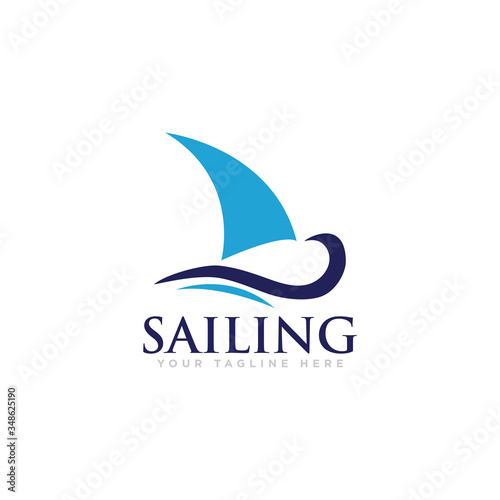 Sailing Boat Logo Icon Design Vector