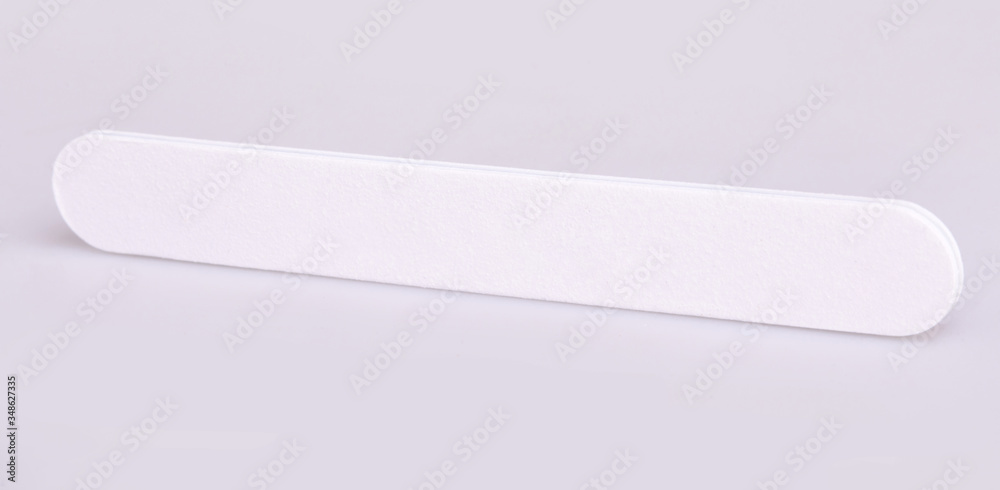 Manicure nail file isolated on white. Woman's manicure accessory Manicure nail file isolated on white. Woman's manicure accessory