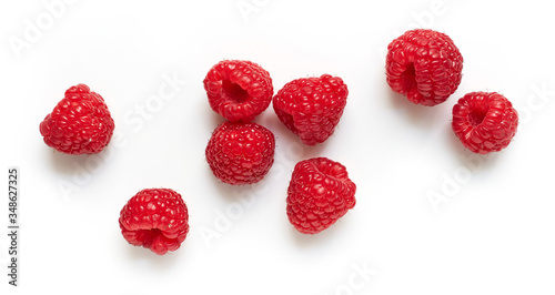 Photo fresh ripe raspberries