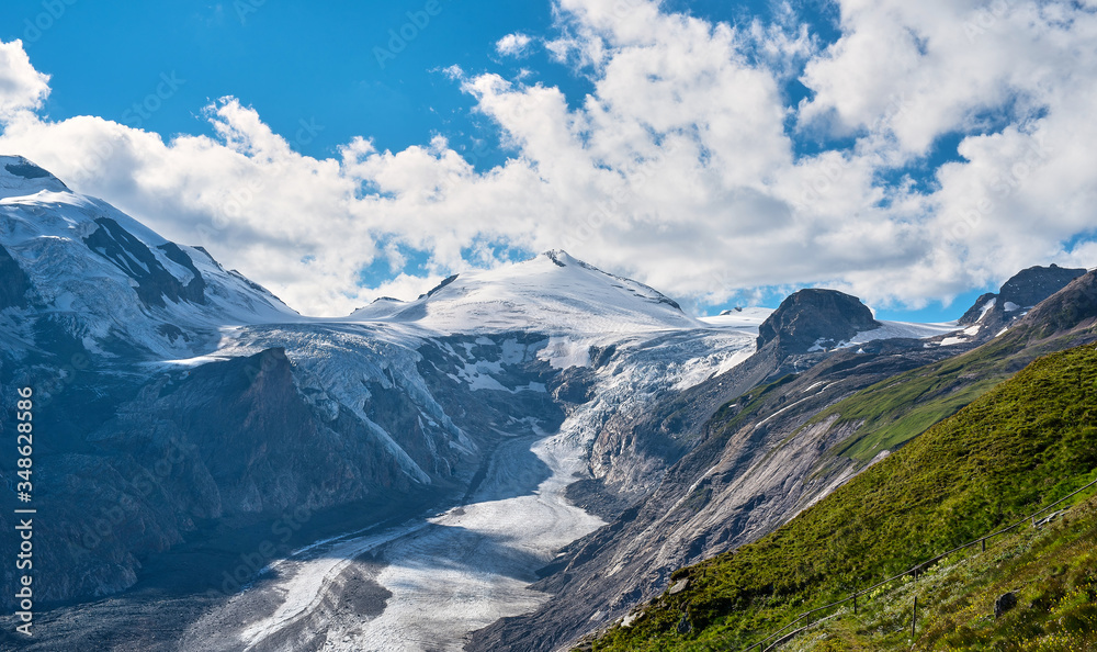 Gletscher Schmelze in Österreich Schweiz im Sommer