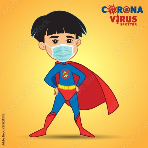 Coronavirus Spotter. Novel coronavirus (2019-nCoV). Wuhan virus disease, virus infection prevention.