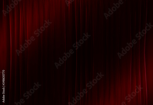 3d rendering. Vertical luxury dark red curtain wall design background.
