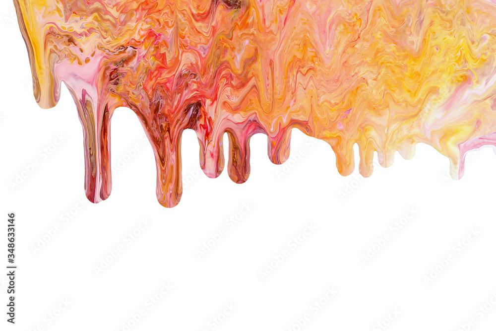 Naklejka premium Color dripping paint