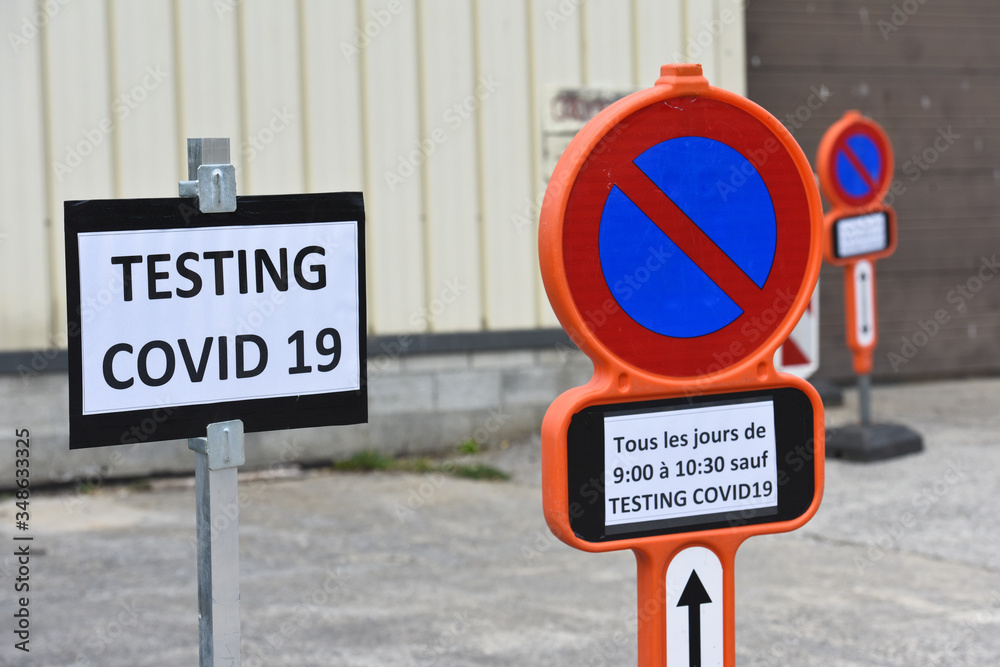 testing covid-19 coronavirus santé épidémie pandémie signalisation