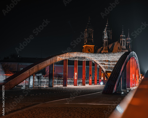 bridge over the river in the night