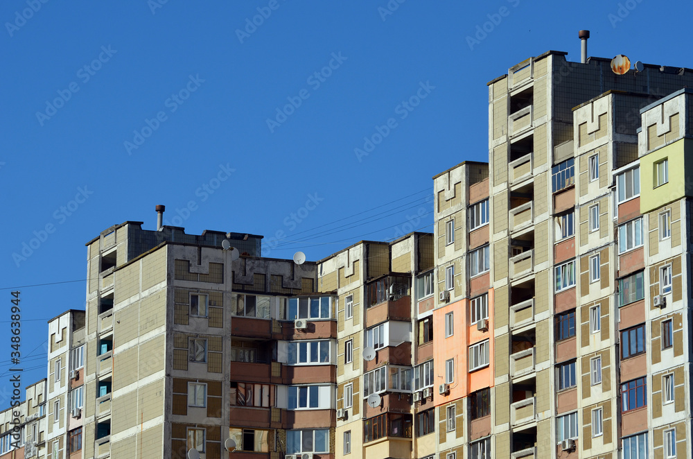 Modern residential area in Kiev. Exterior. 