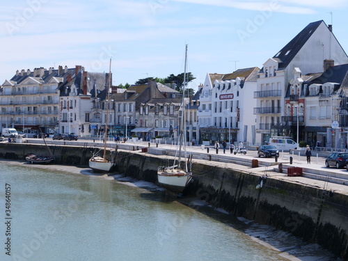 The harbor of le Poulliguen on a sunny day. France.